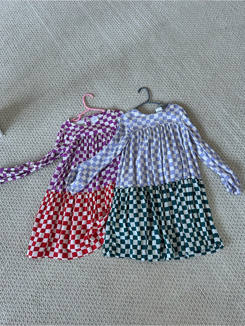 Hanna Andersson Checkerboard Dresses - size 5 and 6/7